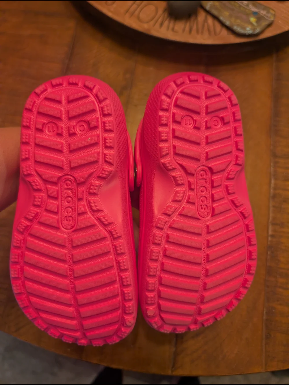 CROCS Kids Fleece-Lined Clogs in Bright Pink